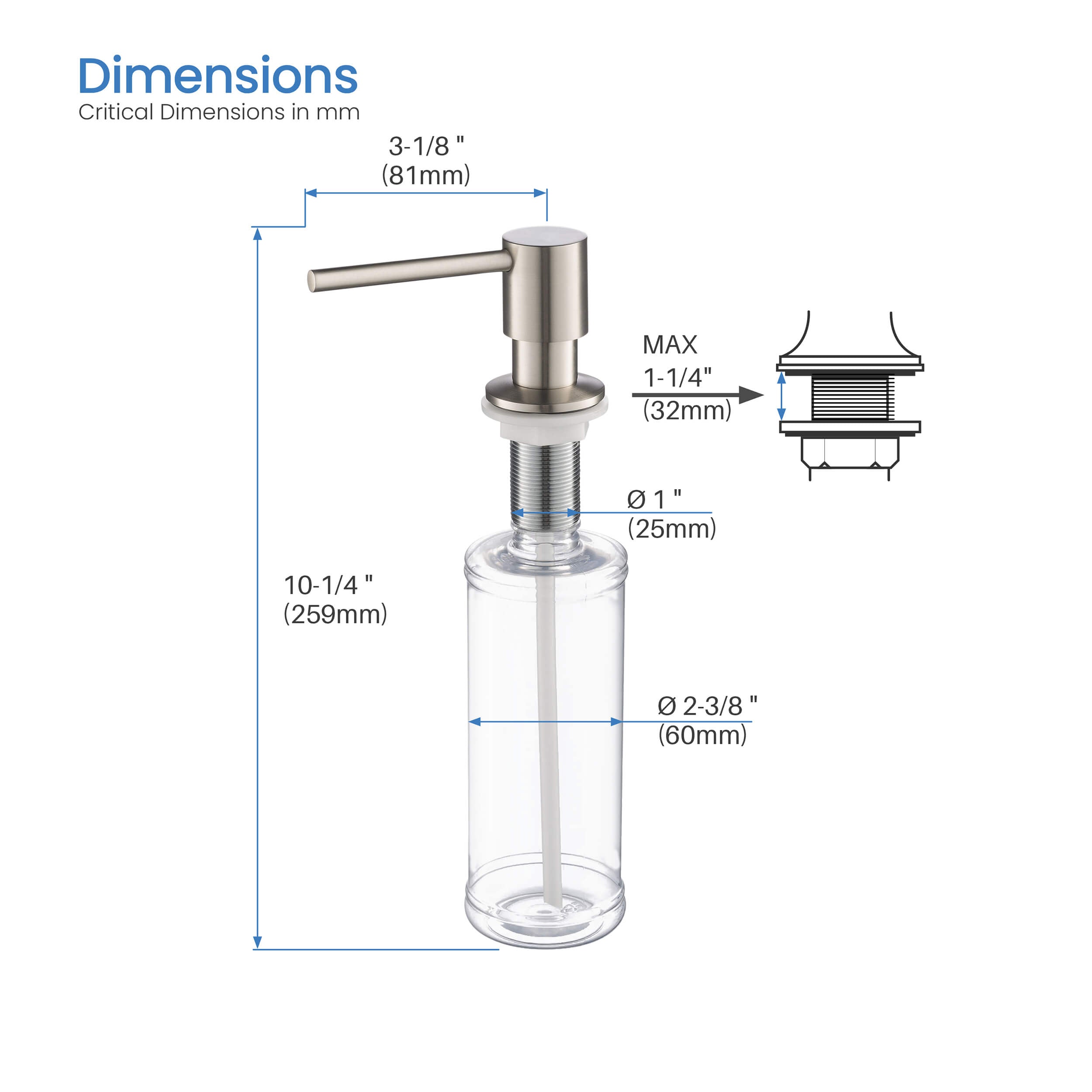 Kitchen Soap Dispenser - SD-1  - Shop at Home Craft Studio - 13