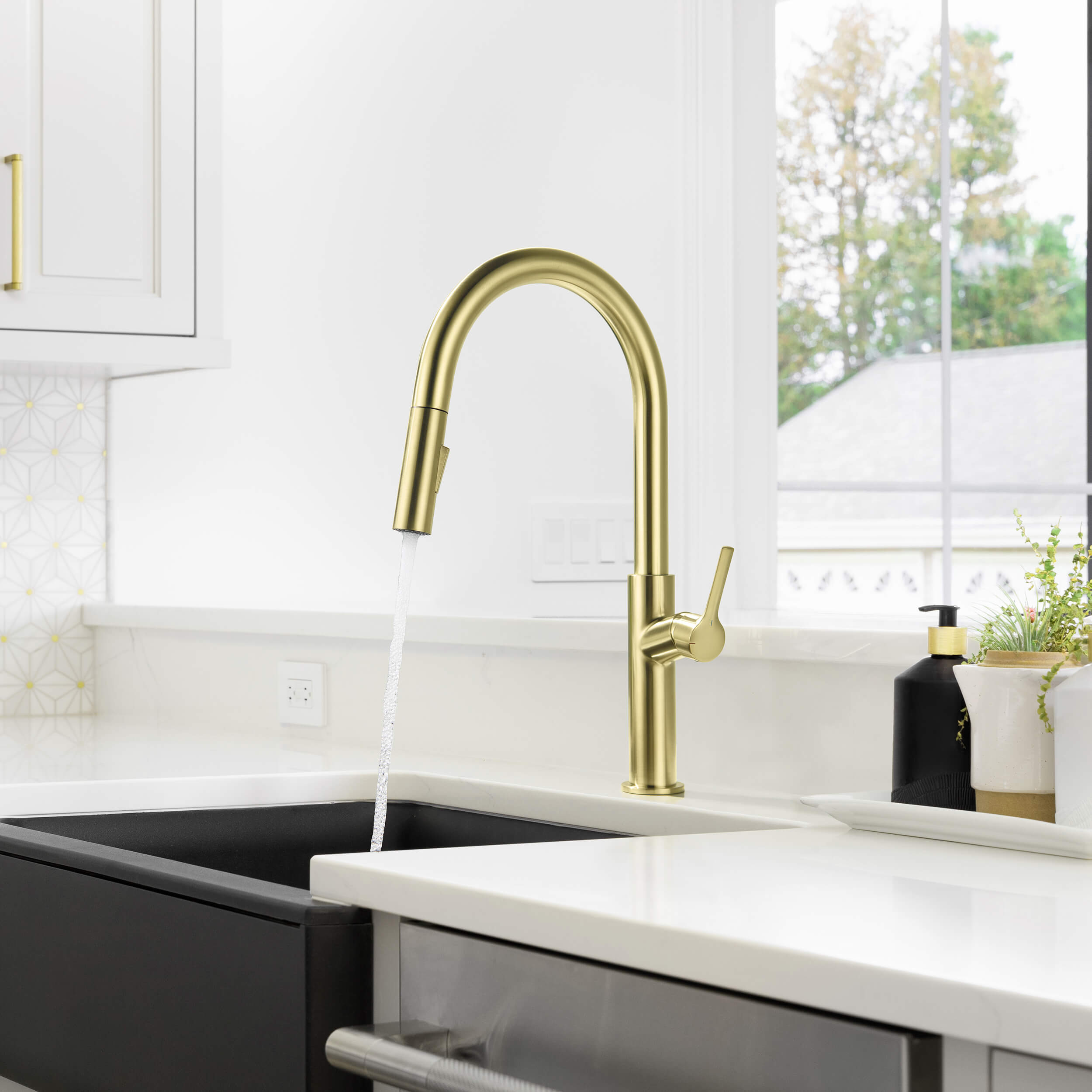 Neo Single Handle Pull Down Kitchen Sink Faucet - CKF-2018  - Shop at Home Craft Studio - 2