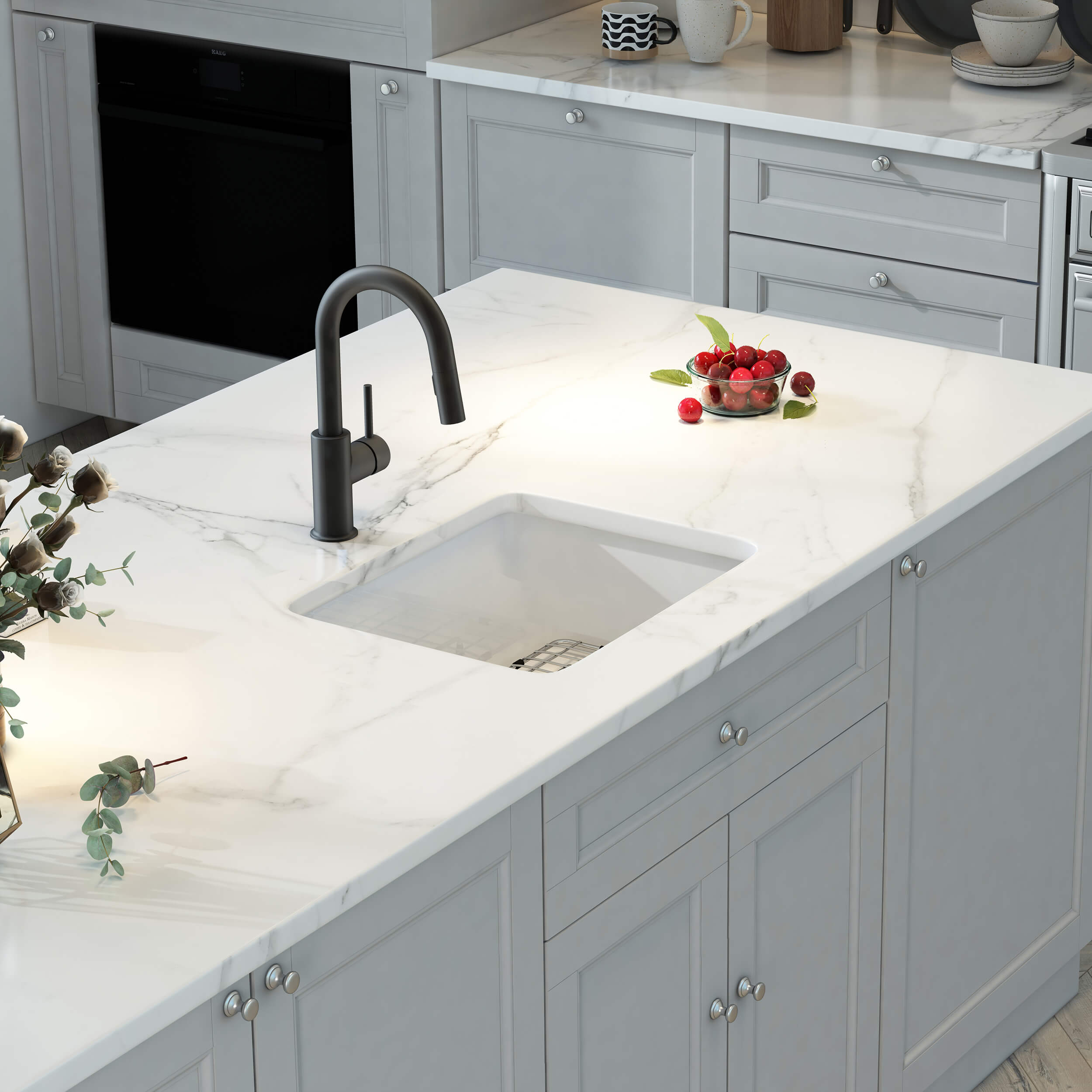 Nova 18" Fireclay Single Bowl Kitchen Undermount Sink - C2-18SQ  - Shop at Home Craft Studio - 2
