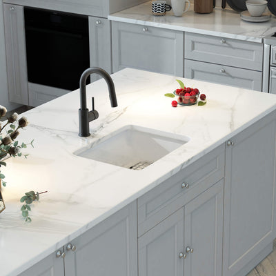 Nova 18" Fireclay Single Bowl Kitchen Undermount Sink - C2-18SQ  - Shop at Home Craft Studio - 2
