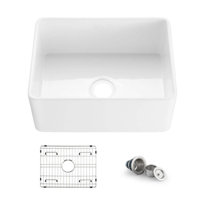 Nova 24" Fireclay Single Bowl Kitchen Farmhouse Sink - C2-24SF  - Shop at Home Craft Studio - 1