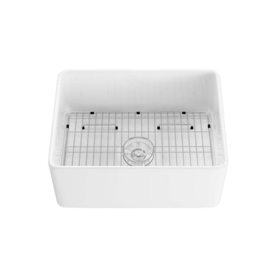 Nova 24" Fireclay Single Bowl Kitchen Farmhouse Sink - C2-24SF  - Shop at Home Craft Studio - 4