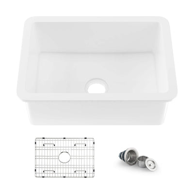 Nova 24" Fireclay Single Bowl Kitchen Undermount Sink - C2-24S  - Shop at Home Craft Studio - 1