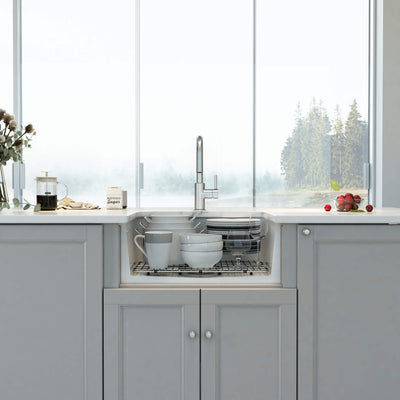 Nova 24" Fireclay Single Bowl Kitchen Undermount Sink - C2-24S  - Shop at Home Craft Studio - 7