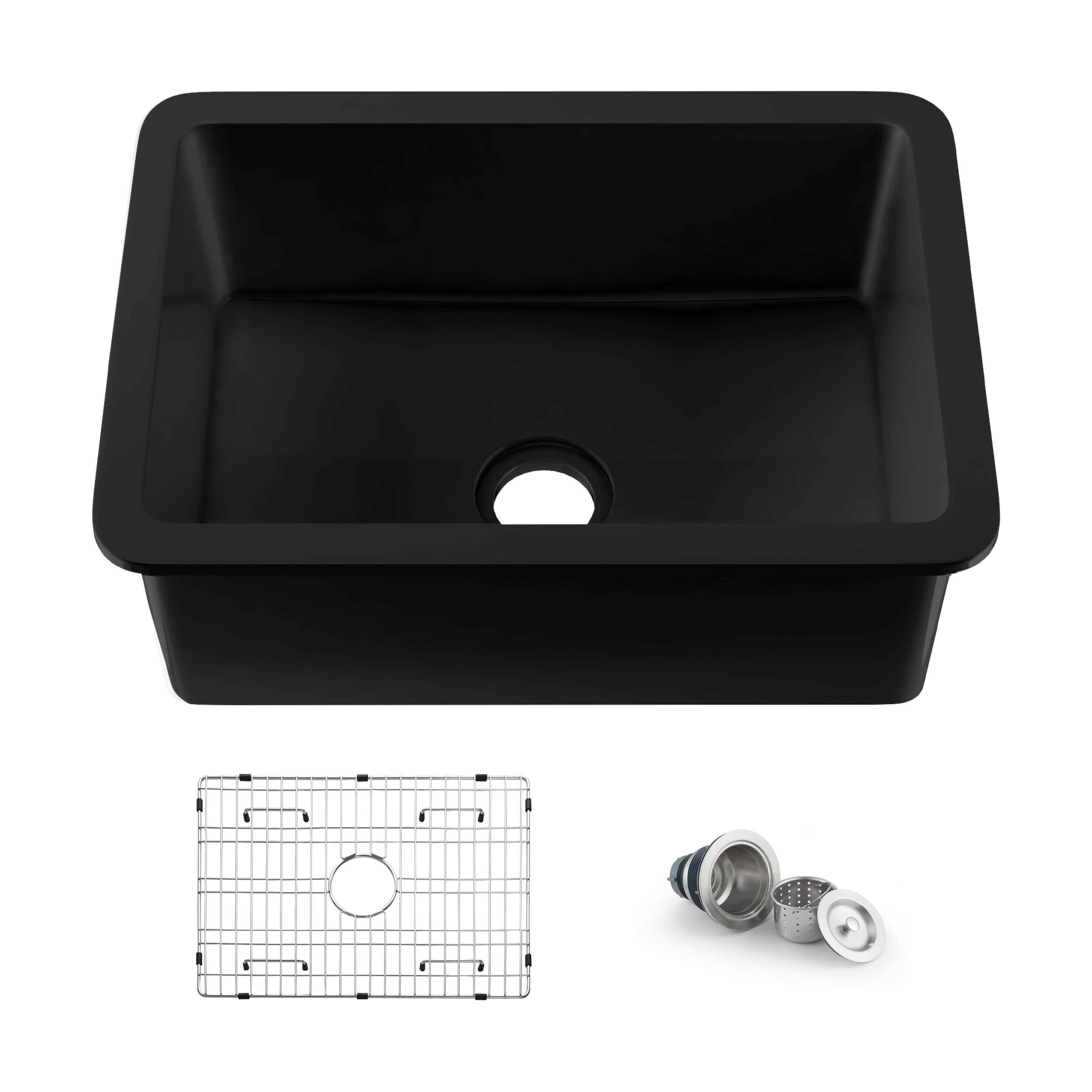 Nova 27" Matte Black Fireclay Single Bowl Kitchen Undermount Sink - C2-27SMB  - Shop at Home Craft Studio - 1