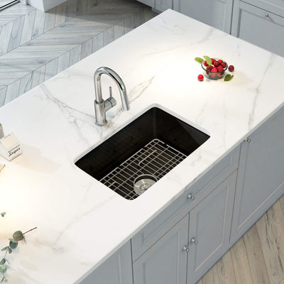 Nova 27" Matte Black Fireclay Single Bowl Kitchen Undermount Sink - C2-27SMB  - Shop at Home Craft Studio - 2