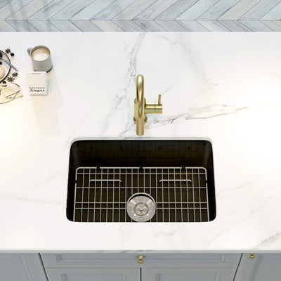 Nova 27" Matte Black Fireclay Single Bowl Kitchen Undermount Sink - C2-27SMB  - Shop at Home Craft Studio - 4