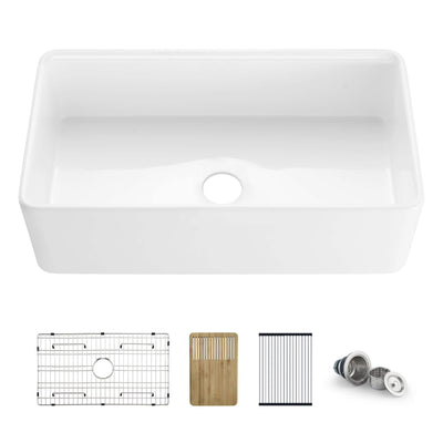 Nova 30" Farmhouse Fireclay Kitchen Workstation Sink - C2-30SFT  - Shop at Home Craft Studio - 1
