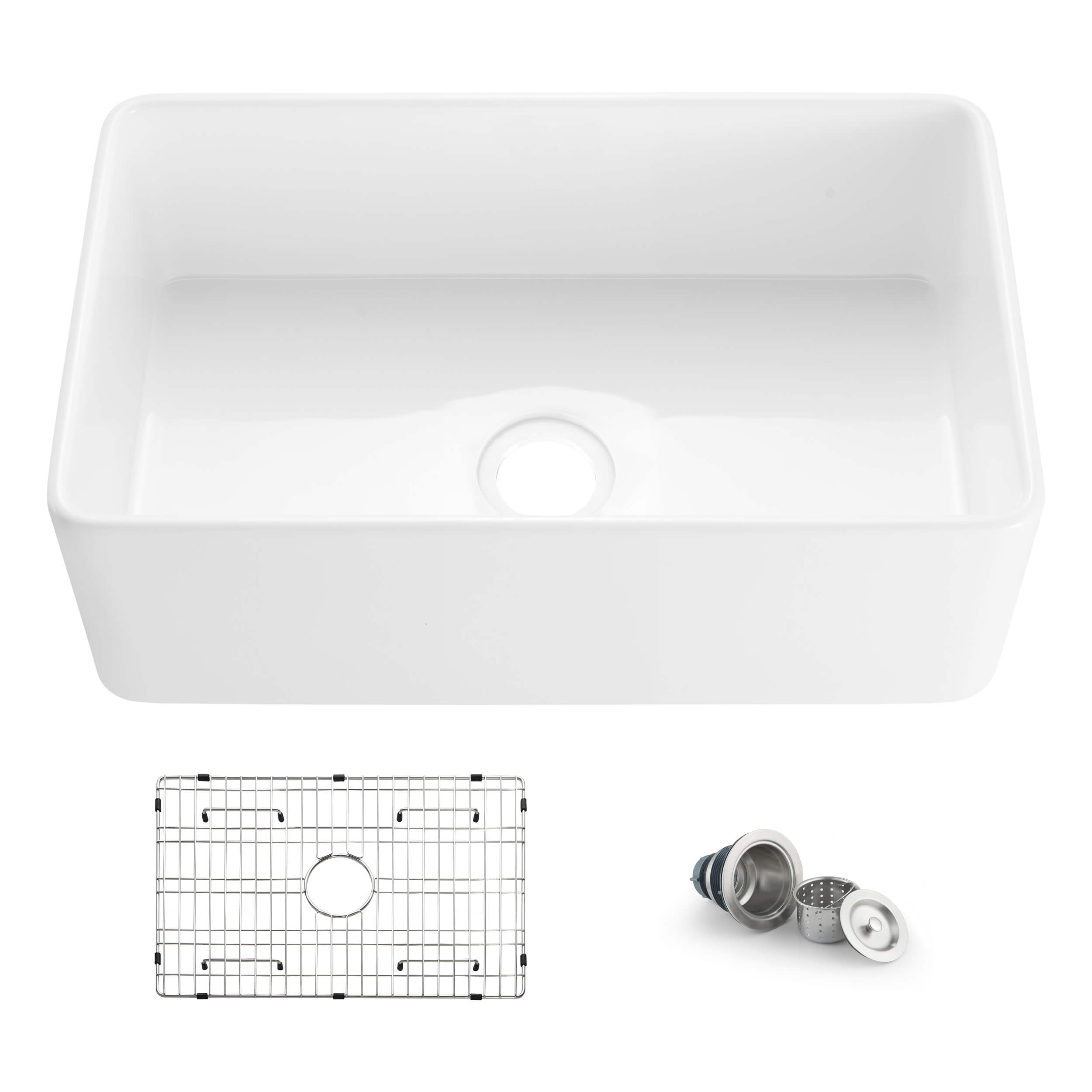 Nova 30" Fireclay Single Bowl Kitchen Farmhouse Sink - C2-30SF  - Shop at Home Craft Studio - 1