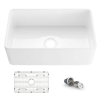 Nova 30" Fireclay Single Bowl Kitchen Farmhouse Sink - C2-30SF  - Shop at Home Craft Studio - 1