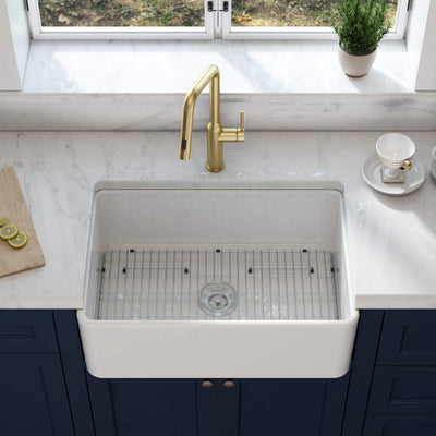Nova 30" Fireclay Single Bowl Kitchen Farmhouse Sink - C2-30SF  - Shop at Home Craft Studio - 5