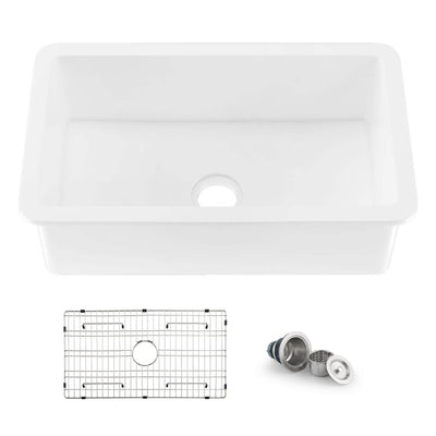 Nova 32" Single Bowl Undermount Fireclay Kitchen Sink - C2-32S  - Shop at Home Craft Studio - 1