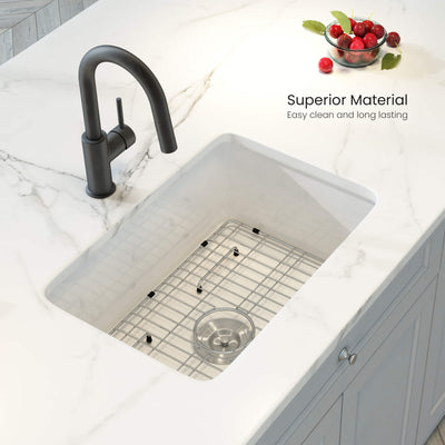 Nova 32" Single Bowl Undermount Fireclay Kitchen Sink - C2-32S  - Shop at Home Craft Studio - 3