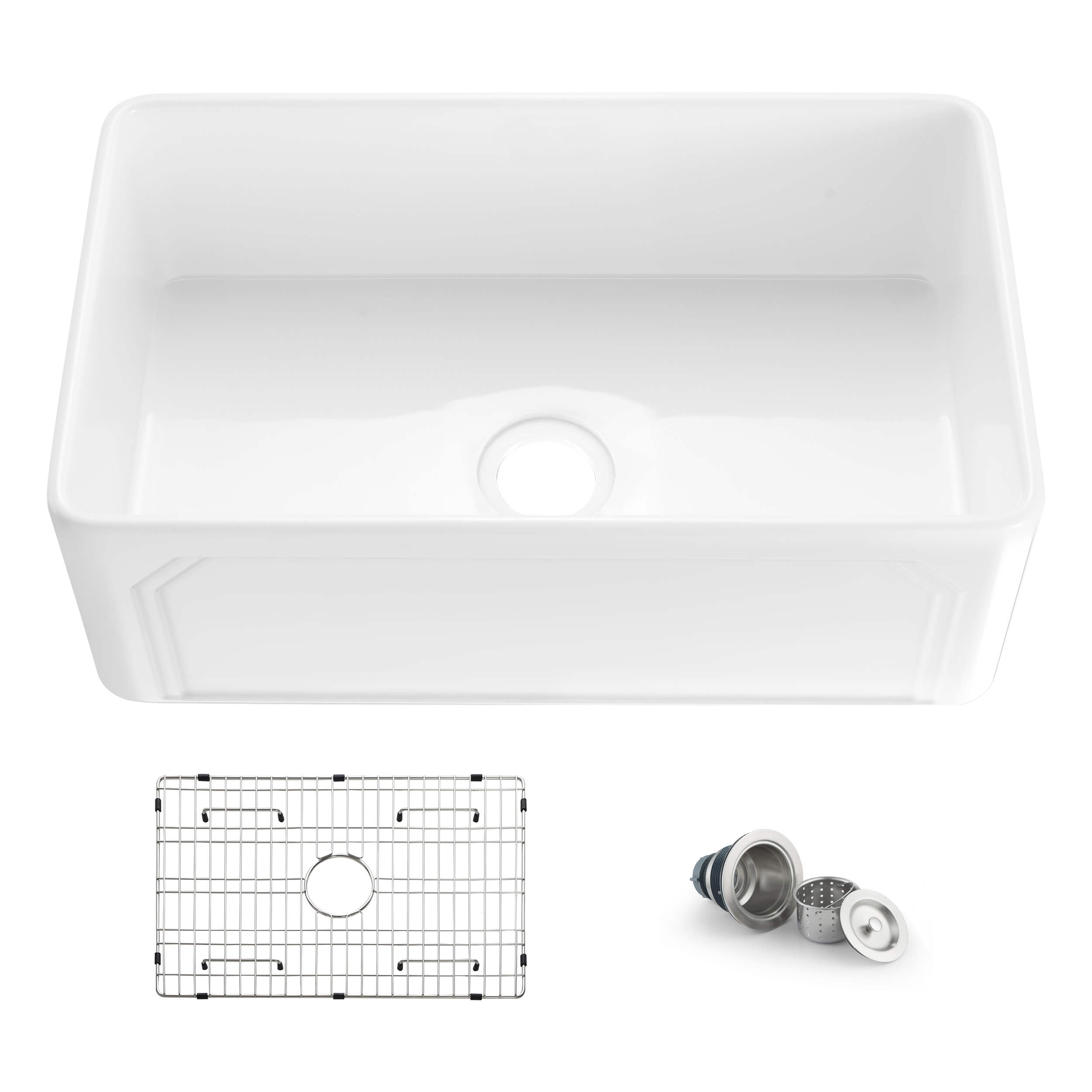 Nova - AR 30" Reversible Fireclay Single Bowl Kitchen Farmhouse Sink - C2-30SFAR  - Shop at Home Craft Studio - 1