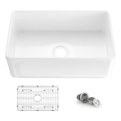 Nova - AR 30" Reversible Fireclay Single Bowl Kitchen Farmhouse Sink - C2-30SFAR  - Shop at Home Craft Studio - 1
