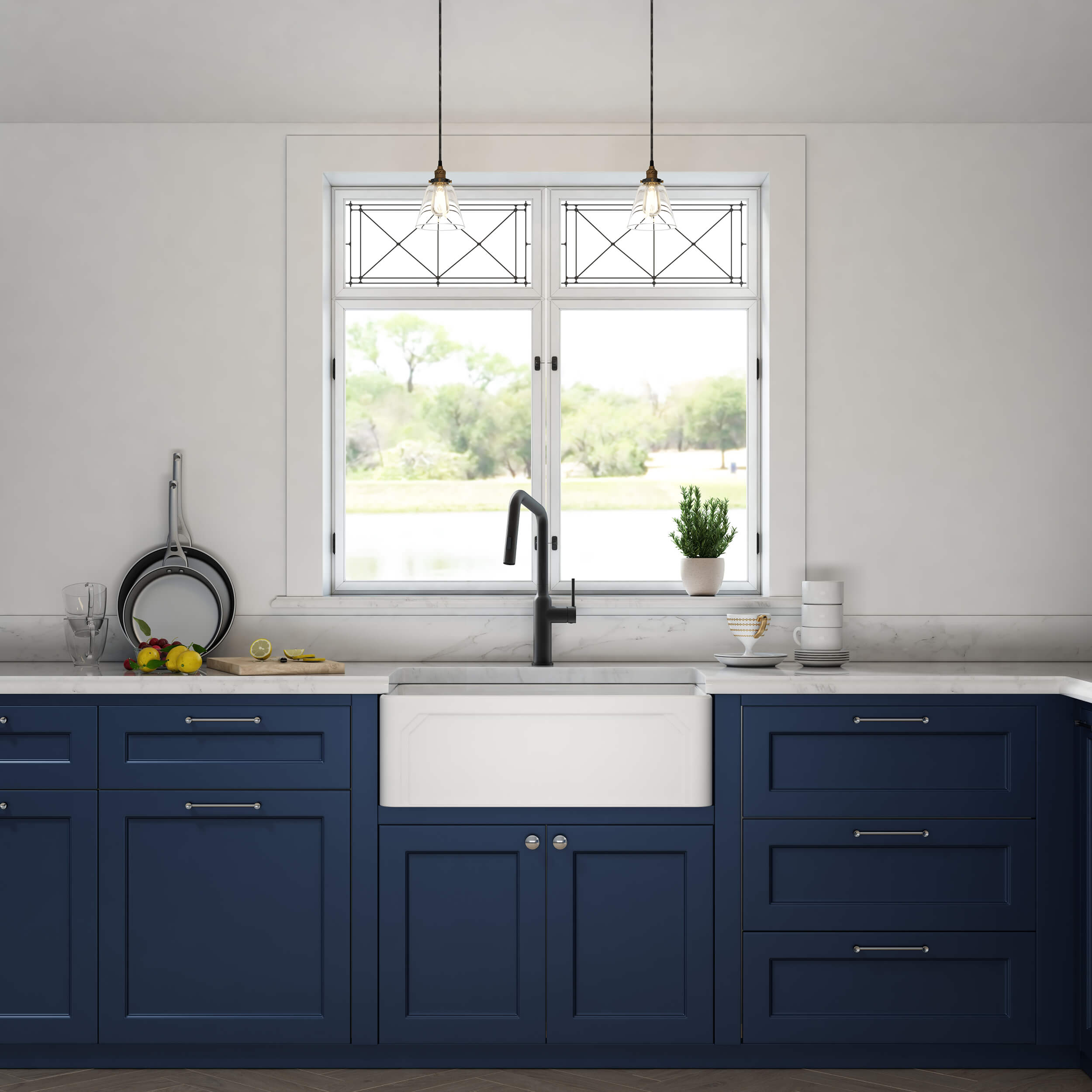 Nova - AR 30" Reversible Fireclay Single Bowl Kitchen Farmhouse Sink - C2-30SFAR  - Shop at Home Craft Studio - 2