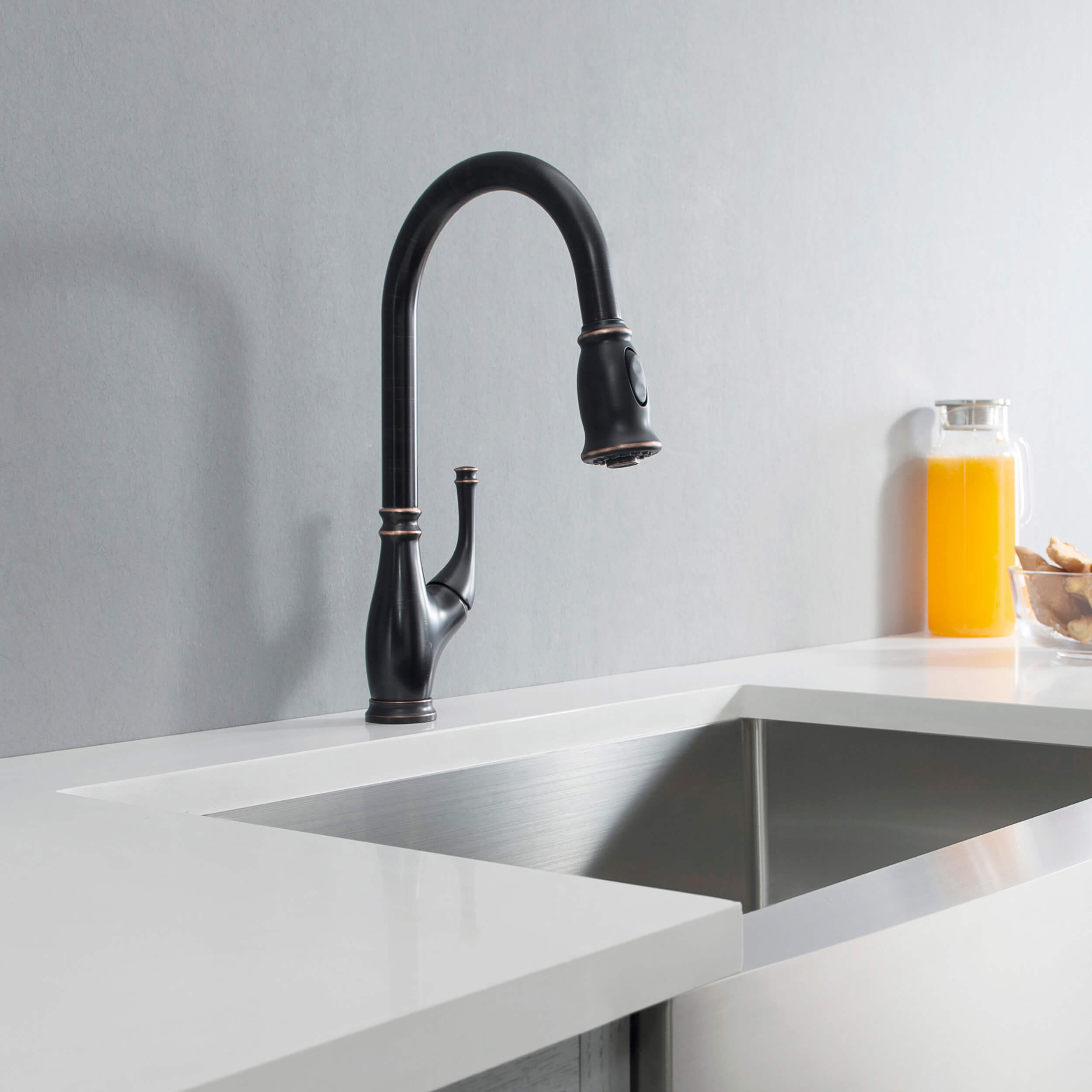 Omaha Single Handle Pull Down Kitchen Sink Faucet - CKF-2009  - Shop at Home Craft Studio - 2