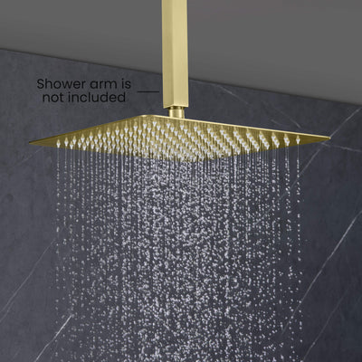 Quadra 12" Metal Rain Shower Head 2mm Ultra Thin Profile - RS103  - Shop at Home Craft Studio - 2
