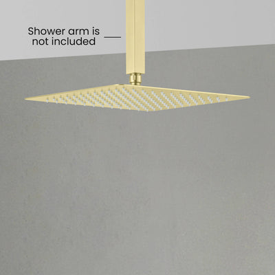 Quadra 12" Metal Rain Shower Head 2mm Ultra Thin Profile - RS103  - Shop at Home Craft Studio - 3