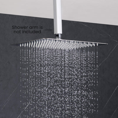 Quadra 12" Metal Rain Shower Head 2mm Ultra Thin Profile - RS103  - Shop at Home Craft Studio - 18