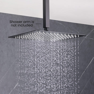 Quadra 12" Metal Rain Shower Head 2mm Ultra Thin Profile - RS103  - Shop at Home Craft Studio - 30