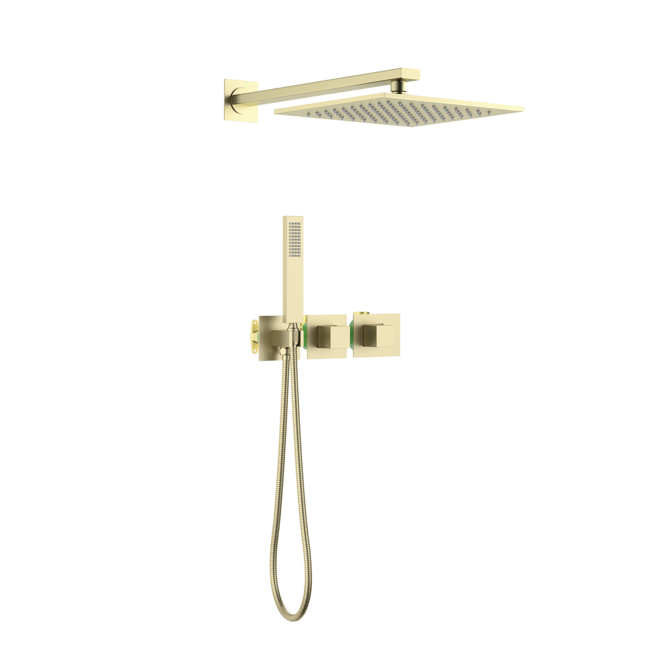 Quadra 2-Function Thermostatic Wall Mount Shower System With Rough-in Valve - CSF-4014  - Shop at Home Craft Studio - 1