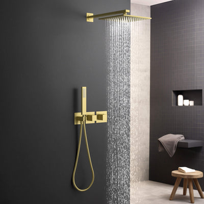 Quadra 2-Function Thermostatic Wall Mount Shower System With Rough-in Valve - CSF-4014  - Shop at Home Craft Studio - 5