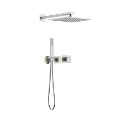 Quadra 2-Function Thermostatic Wall Mount Shower System With Rough-in Valve - CSF-4014  - Shop at Home Craft Studio - 22