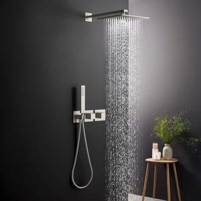 Quadra 2-Function Thermostatic Wall Mount Shower System With Rough-in Valve - CSF-4014  - Shop at Home Craft Studio - 25