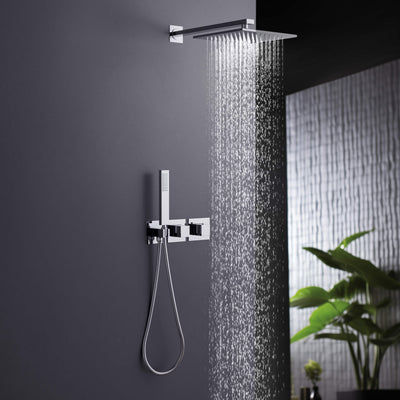Quadra 2-Function Thermostatic Wall Mount Shower System With Rough-in Valve - CSF-4014  - Shop at Home Craft Studio - 16