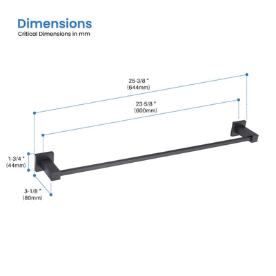 Quadra 24 inch Bathroom Towel Bar - CBA-1504  - Shop at Home Craft Studio - 27