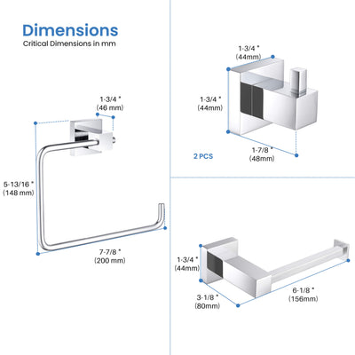 Quadra 4-Piece Bathroom Hardware Set - C-CBA15-4-1  - Shop at Home Craft Studio - 28