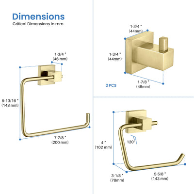 Quadra 4-Piece Bathroom Hardware Set - C-CBA15-4-2  - Shop at Home Craft Studio - 8