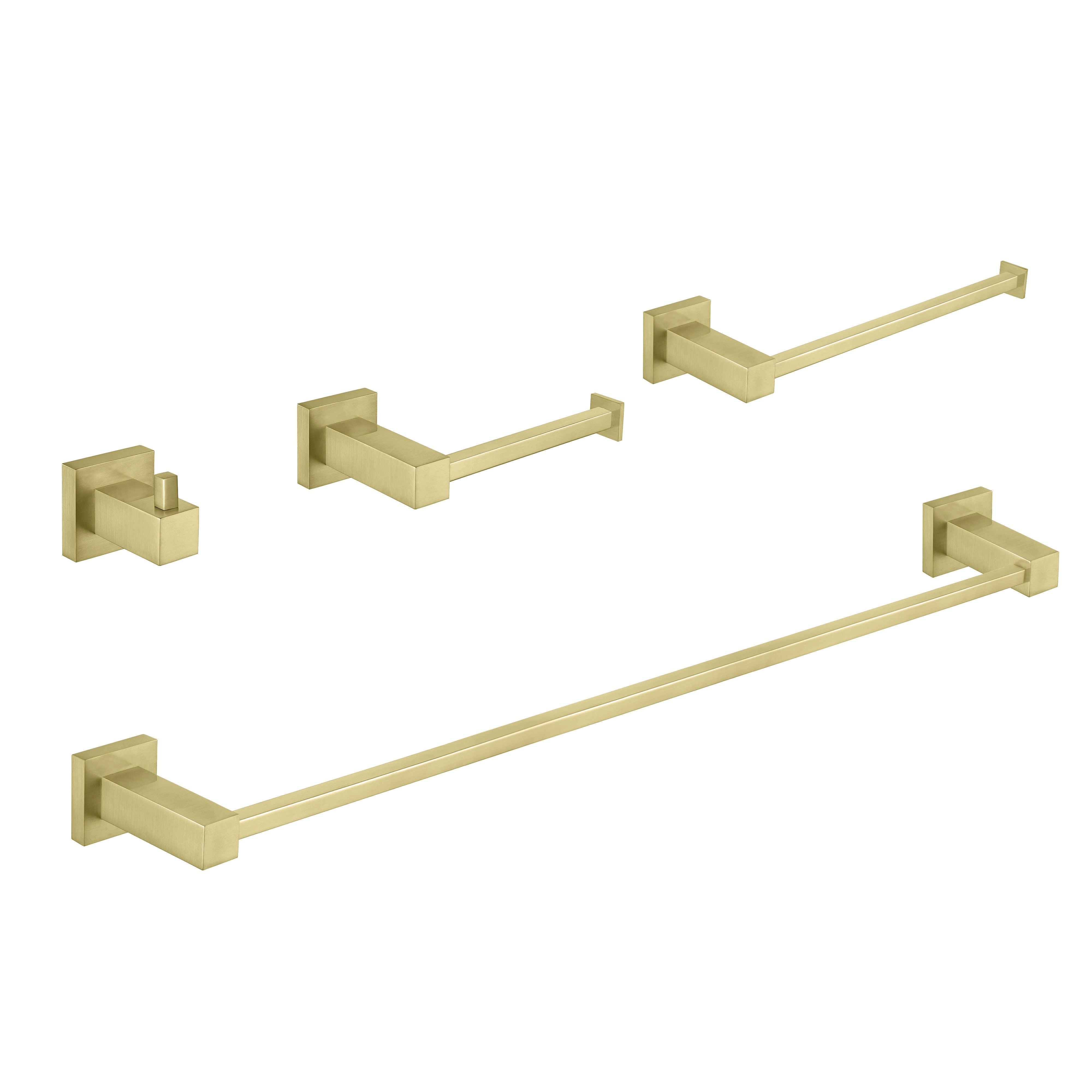 Quadra 4-Piece Bathroom Hardware Set - C-CBA15-4  - Shop at Home Craft Studio - 1