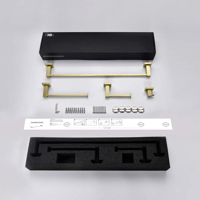 Quadra 4-Piece Bathroom Hardware Set - C-CBA15-4  - Shop at Home Craft Studio - 4