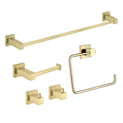 Quadra 5-Piece Bathroom Hardware Set - C-CBA15-5-1  - Shop at Home Craft Studio - 1