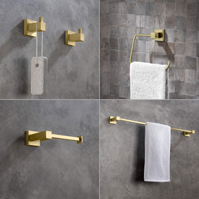 Quadra 5-Piece Bathroom Hardware Set - C-CBA15-5-1  - Shop at Home Craft Studio - 2