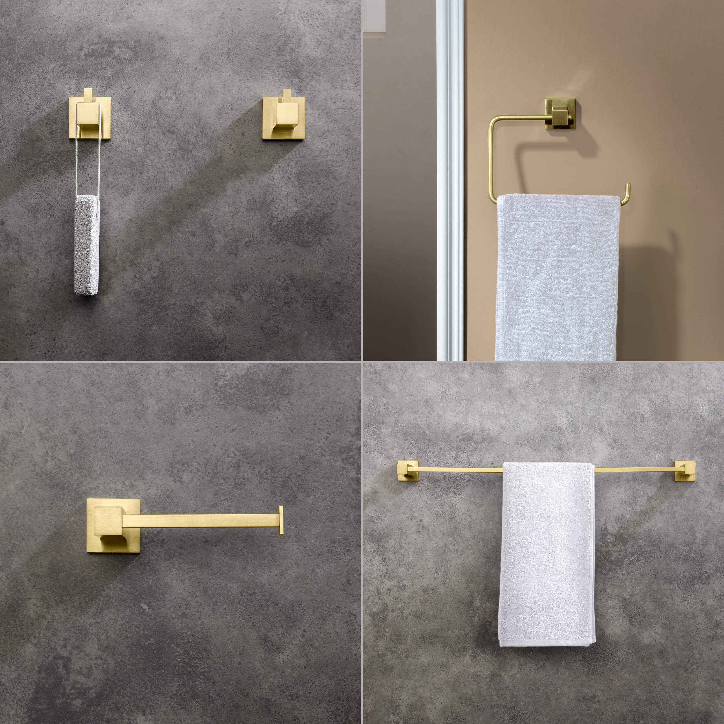 Quadra 5-Piece Bathroom Hardware Set - C-CBA15-5-1  - Shop at Home Craft Studio - 4