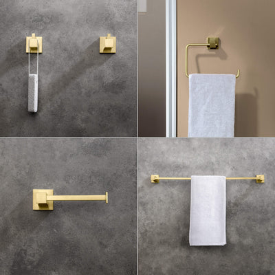 Quadra 5-Piece Bathroom Hardware Set - C-CBA15-5-1  - Shop at Home Craft Studio - 4
