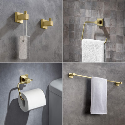 Quadra 5-Piece Bathroom Hardware Set - C-CBA15-5-2  - Shop at Home Craft Studio - 2