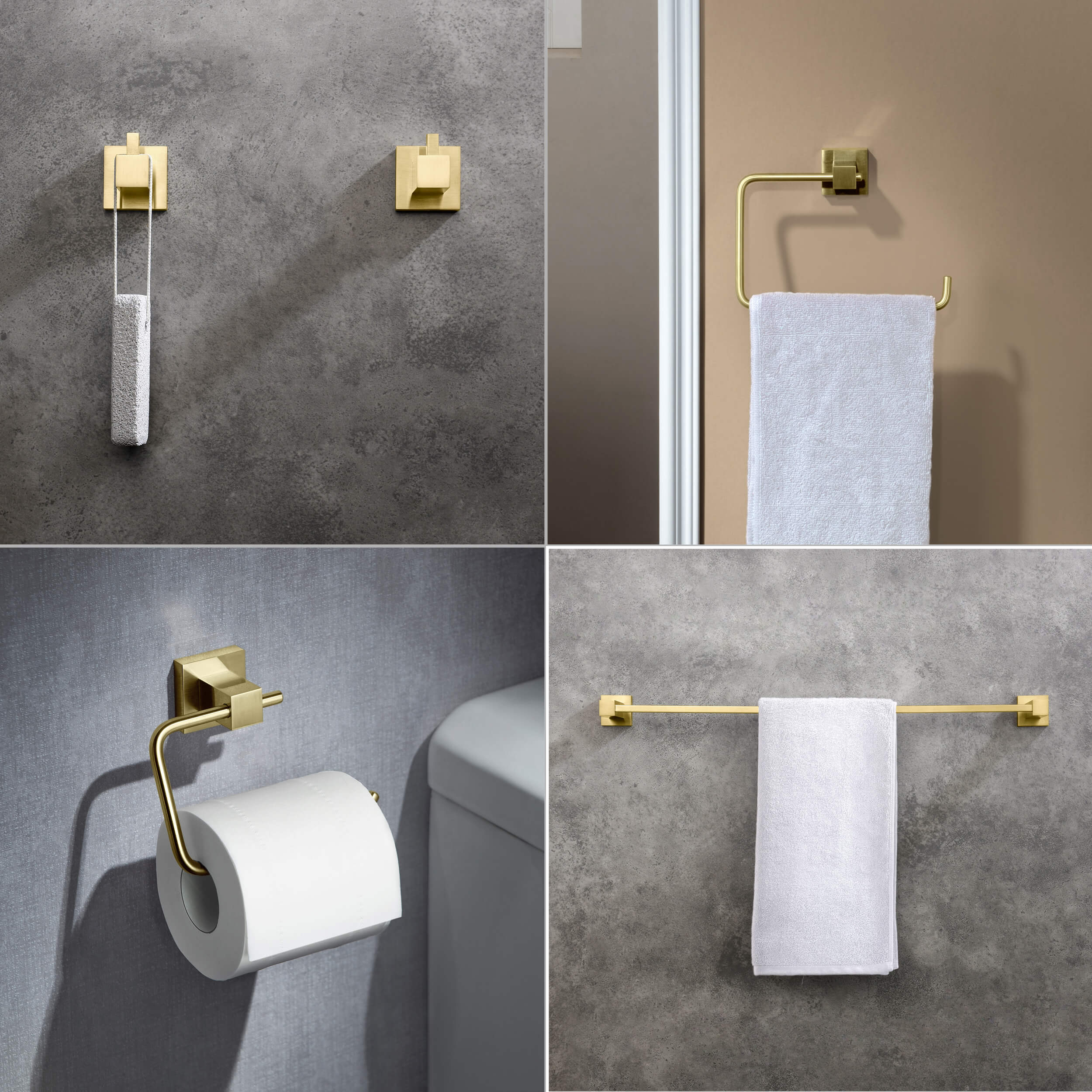 Quadra 5-Piece Bathroom Hardware Set - C-CBA15-5-2  - Shop at Home Craft Studio - 4