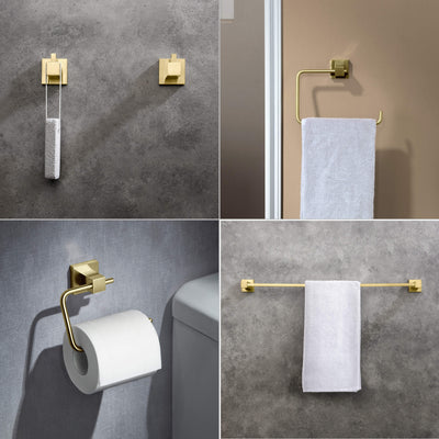 Quadra 5-Piece Bathroom Hardware Set - C-CBA15-5-2  - Shop at Home Craft Studio - 4