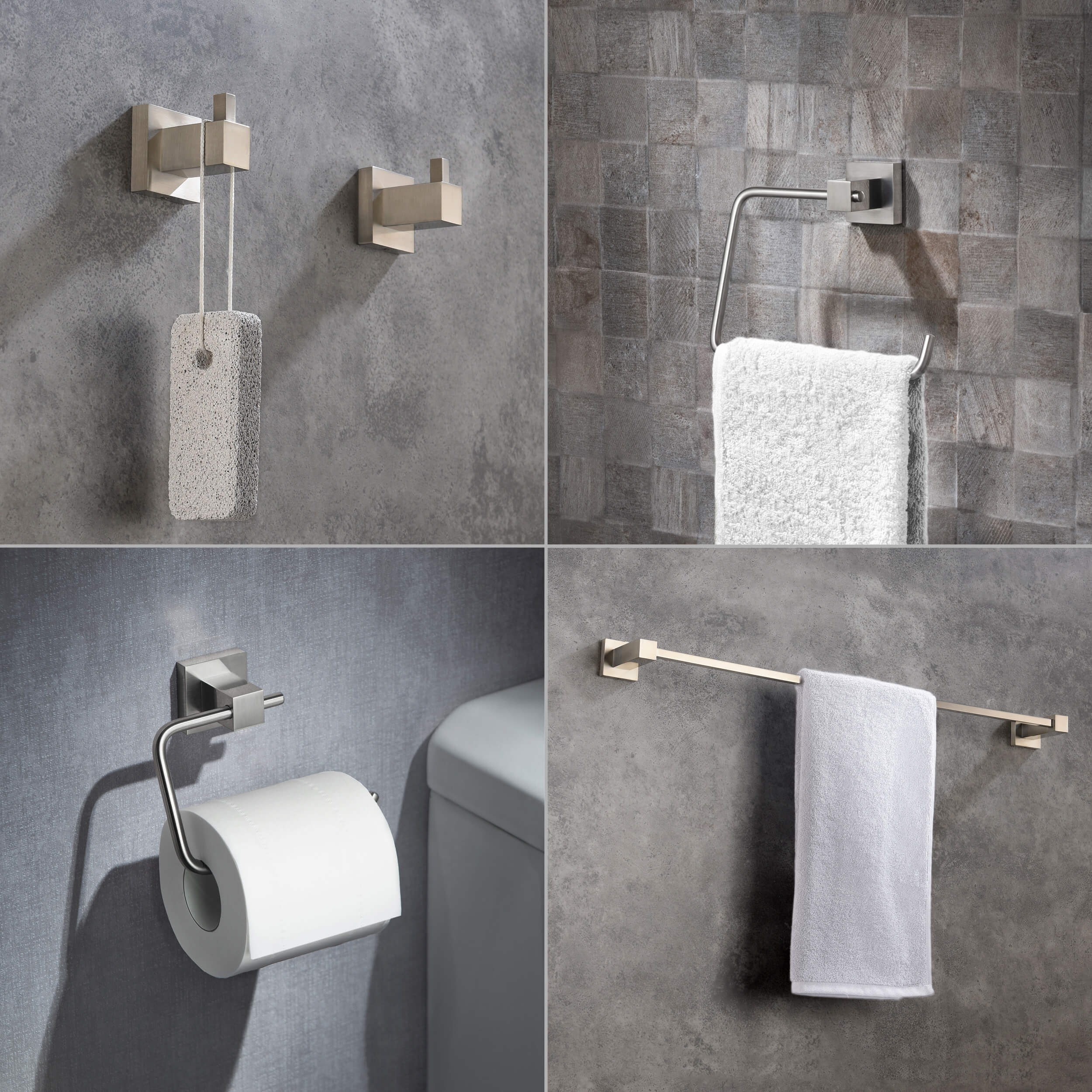 Quadra 5-Piece Bathroom Hardware Set - C-CBA15-5-2  - Shop at Home Craft Studio - 12