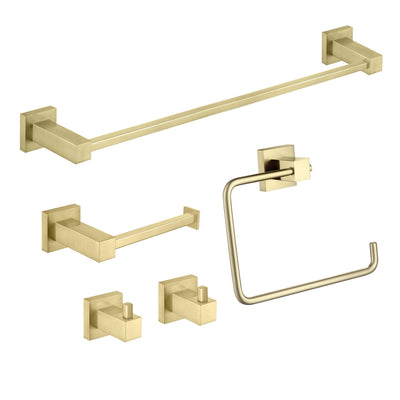 Quadra 5-Piece Bathroom Hardware Set - C-CBA15-5-3  - Shop at Home Craft Studio - 1