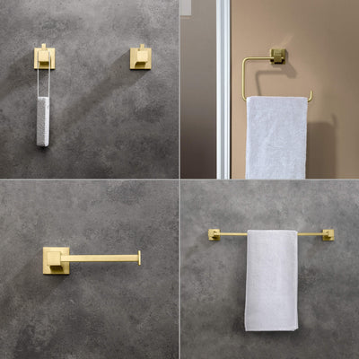 Quadra 5-Piece Bathroom Hardware Set - C-CBA15-5-3  - Shop at Home Craft Studio - 4