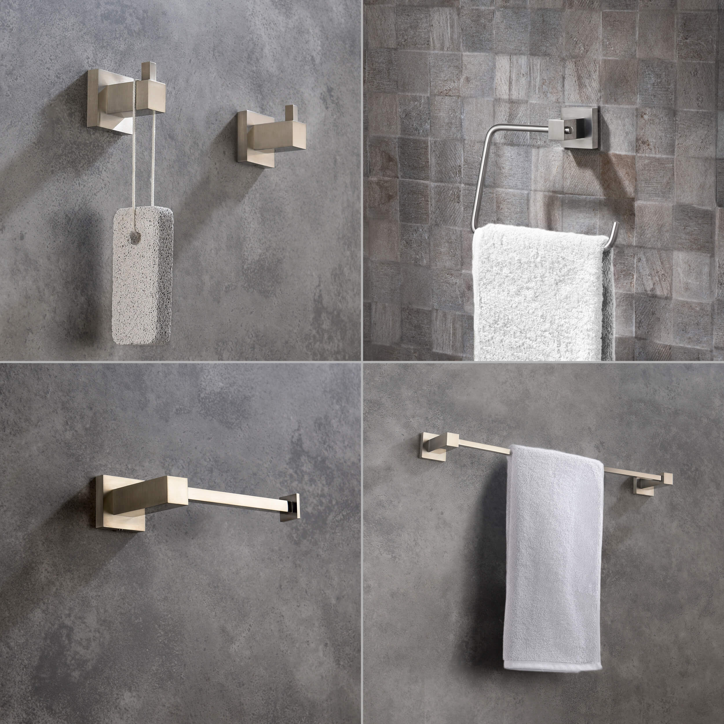 Quadra 5-Piece Bathroom Hardware Set - C-CBA15-5-3  - Shop at Home Craft Studio - 11