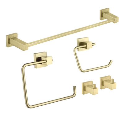 Quadra 5-Piece Bathroom Hardware Set - C-CBA15-5-4  - Shop at Home Craft Studio - 1