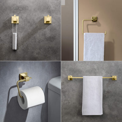 Quadra 5-Piece Bathroom Hardware Set - C-CBA15-5-4  - Shop at Home Craft Studio - 4