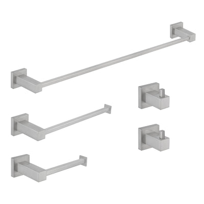 Quadra 5-Piece Bathroom Hardware Set - C-CBA15-5  - Shop at Home Craft Studio - 7
