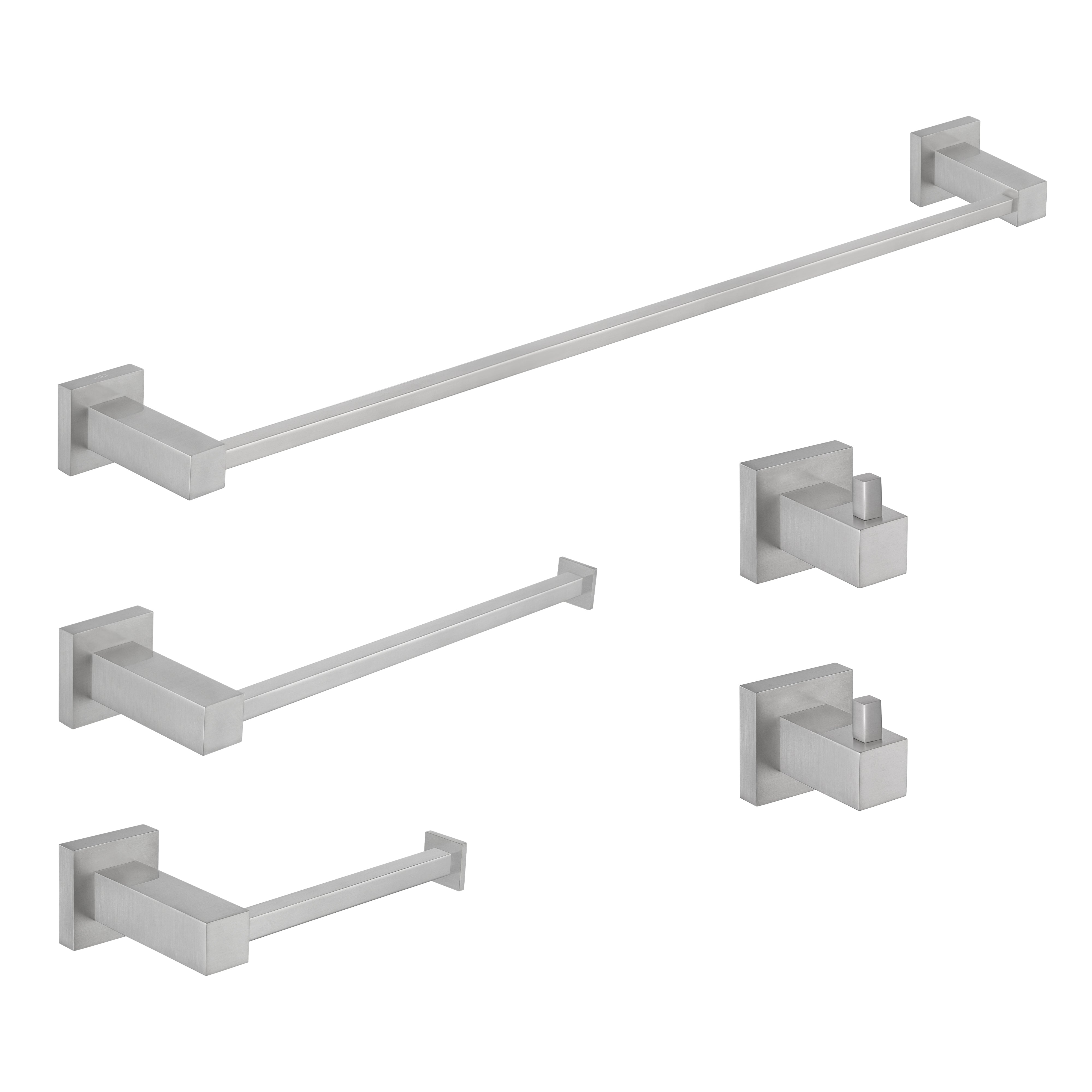 Quadra 5-Piece Bathroom Hardware Set - C-CBA15-5  - Shop at Home Craft Studio - 7